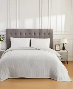 Одеяло из хлопчатобумажной марли, размер King Melange Home, серый