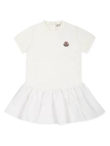Платье из хлопка Moncler Enfant, белый