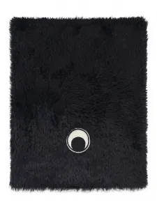 Шарф из пушистой вязки Marine Serre, черный