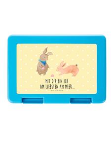 Mr. & Mrs. Panda Коробка для хранения в виде заячьей ракушки с надписью пастельно-желтого цвета