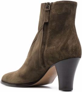 Женские закрытые ботильоны YDN с заостренным носком, массивным средним каблуком, искусственной замшей, на молнии сбоку, стиль ковбойских сапог, для офиса и формального выхода, размеры US 4-15, Brown