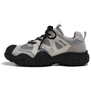 Feiyue Женские кроссовки с низким и массивным верхом, устойчивые к износу и скольжению, серо-бежевые