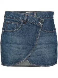 Джинсовая юбка мини с нашивкой-логотипом COPERNI, синий