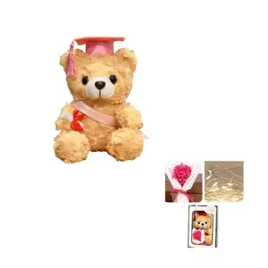 Плюшевая кукла Doctor Bear высотой 18 см Pissie, светло-коричневый/розовый