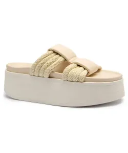 Кожаные тапочки Афина Inuikii, бежевый