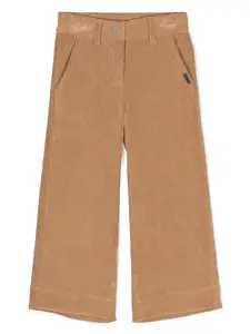 Вельветовые брюки широкого кроя Monnalisa, коричневый