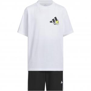 Adidas Повседневный спортивный комплект GRAPHIC TEE White/Black для детей 3-7 лет
