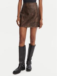 Юбка из искусственной кожи regular fit W5YD46 WHDI0 Guess, коричневый