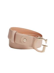 Классический ремень с золотым логотипом Guess, розовый