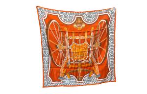 HERMES Шелковый шарф оранжевый Women's Orange, Orange