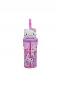 Стакан детский Cofi Stor Hello Kitty с трубочкой, розовый