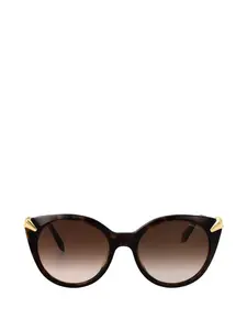 Солнцезащитные очки в форме "кошачий глаз" Bvlgari, коричневый