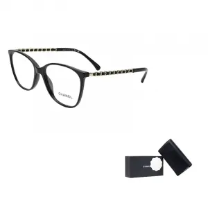 CHANEL Прямоугольная оправа для очков унисекс, Black