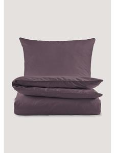 Комплект постельного белья из перкаля цвета ежевичного сорбета Hessnatur, 240x220 (2x 80x80 см)