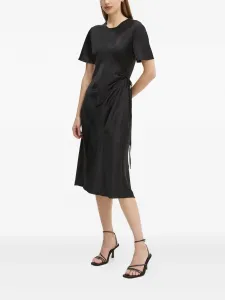 Платье миди с короткими рукавами и завязками по бокам Marc O'Polo, черный
