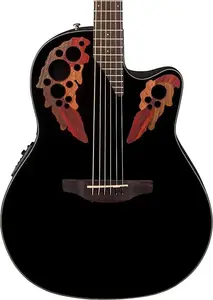 Акустико-электрогитара Ovation Celebrity CE44 Elite Grand Auditorium, верх из массива ели, черная