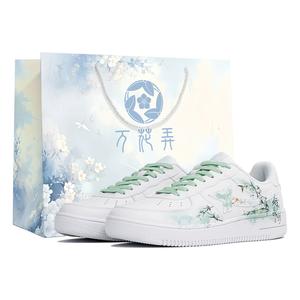 XTEP Кроссовки Air Force One Slip, устойчивые к истиранию, низкие, для скейтбординга, унисекс, белые, зеленые