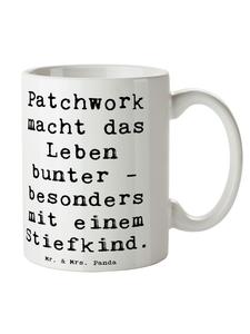 Красочная кружка с надписью Пасынок на белом фоне Mr. & Mrs. Panda