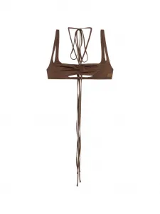 Бикини-топ с вырезами Blumarine, коричневый