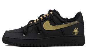 Обувь для скейтбординга Nike Air Force 1 унисекс, Black gold gradient