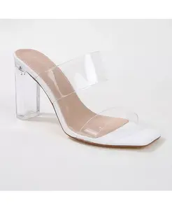 Emmi прозрачные мюли с ремешками BERNESS, белый