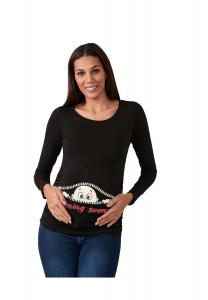 Рубашка с длинными рукавами и мотивом Comingскоро для беременных M.M.C., черный