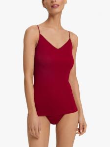 Хлопковый бесшовный топ спагетти Hanro, Red Dahlia