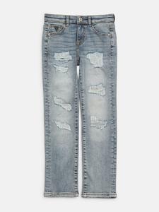 Рваные узкие джинсы Оливера (7-18) Guess Factory, Light Wash