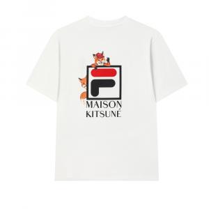 FILA Футболка Maison Kitsune Little Fox Unisex Cloud White