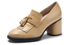 Туфли на высоком каблуке женские бежевые Ecco