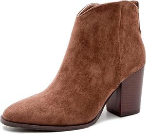 Женская мода Roimaash Осенние туфли на широком каблуке, 192 Brown