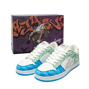 Низкие кроссовки для скейтбординга унисекс LAZY BONS, Sky Blue