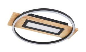 Светодиодный потолочный светильник Novel, 45x50x7,5 см, натуральный/черный