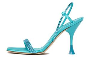 Сандалии Fuxia Eloise со стразами 3Juin, голубой