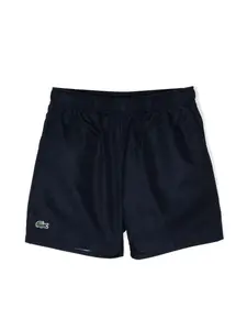 Шорты с эластичным поясом и логотипом Lacoste Kids, синий