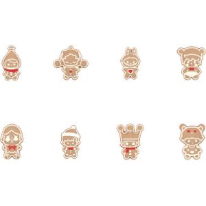 /Dimoo Bubbles Cute Beads, Gingerbread Man Collection Doll Clothing Sets Trend Based Products POP MART