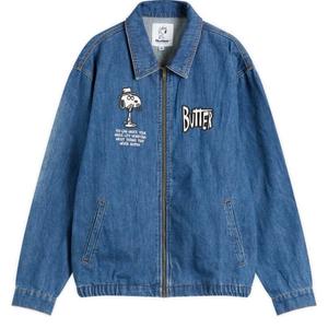 Джинсовая куртка X peanuts spike Butter Goods, distressed индиго