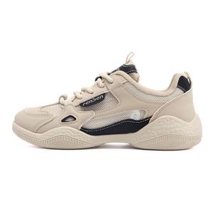 RENBEN Дышащие нескользящие низкие повседневные туфли женские бежево-черные, цвет Beige Black