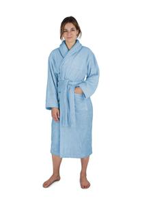 Женский хлопковый халат normani, светло-синий