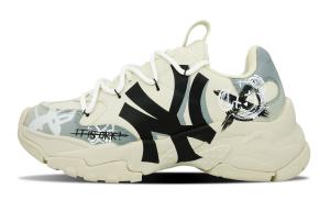 MLB Кроссовки Big Ball Chunky, износостойкие, увеличивающие рост, низкие, массивные, унисекс, бежевые, серые, синие