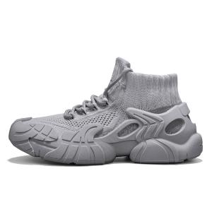 Износостойкие дышащие высокие повседневные туфли для мужчин WARRIOR, Gray