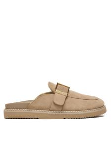 Шлепанцы Th Buckle Fur Suede Mule FW0FW09083 Tommy Hilfiger, бежевый