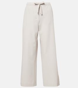 Широкие брюки из крепа Argenta из натуральной шерсти S Max Mara, Pearl