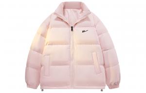 Пуховик Unisex с воротником стойкой утепленный WARRIOR, розовый[free diy badge]