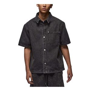 Рубашка джинсовая рубашка азиатские размеры Air Jordan, черный