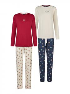 Happy Shorts Рождественская пижама бордового/бежевого/темно-синего цвета