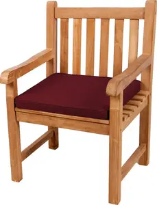 Подушка-сиденье для скамеек, садовых качелей и сидений, гладкая. FK5 (50x50x5 см, бордо)