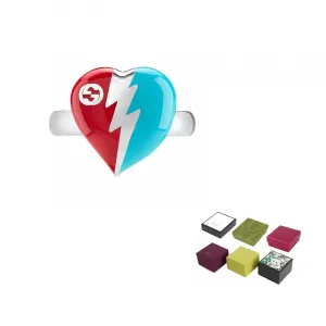 Переплетающиеся металлические и смоляные кольца unisex GUCCI