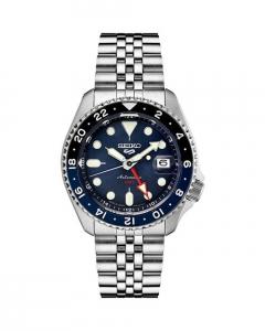 5 Спортивные часы GMT, 43 мм Seiko Watch, цвет Blue