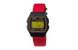 CASIO Мужские часы Retrofit Series с кварцевым механизмом и нейлоновым ремешком, черный циферблат